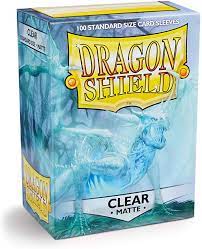 Dragon Shield Sleeves: Standard Matte Clear (Box of 100) | Tables and Towers