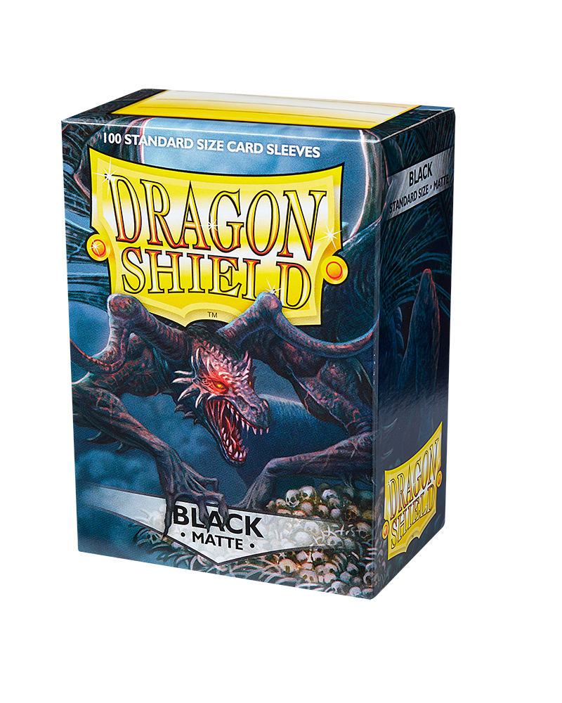 Dragon Shield Sleeves: Standard Matte Black (Box of 100) | Tables and Towers