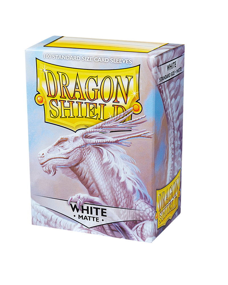Dragon Shield Sleeves: Standard Matte White (Box of 100) | Tables and Towers