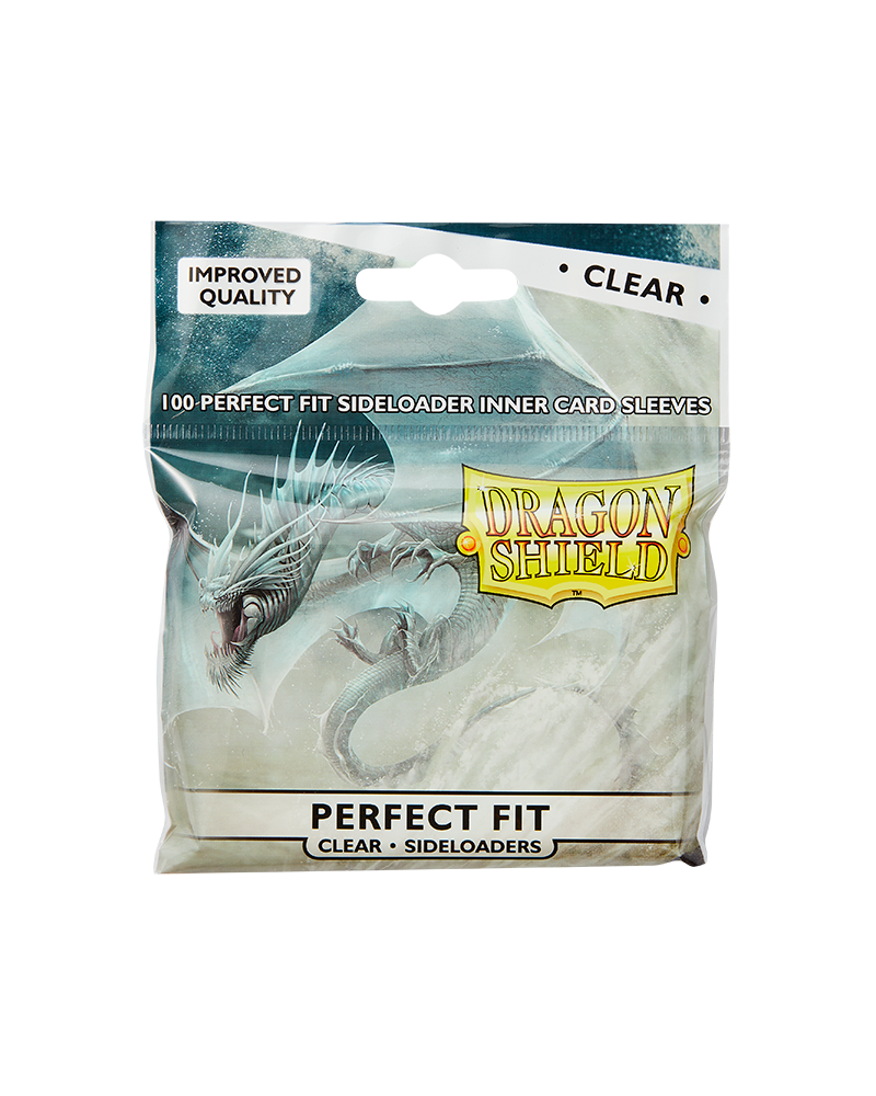 Dragon Shield Sleeves: Perfect Fit Side Load - Standard Size - Clear (100) | Tables and Towers