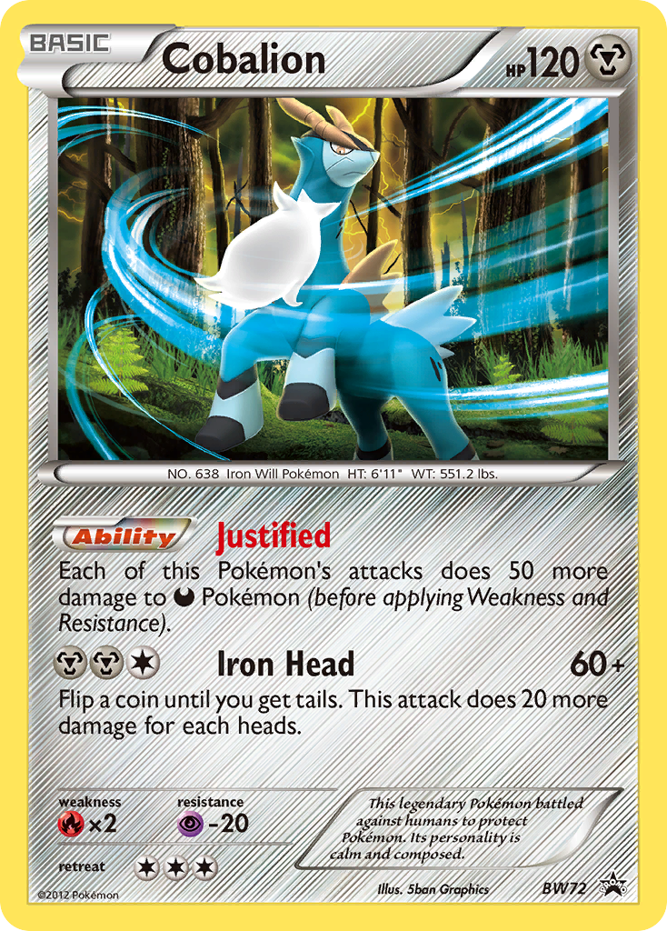 Cobalion (BW72) [Black & White: Black Star Promos] | Tables and Towers