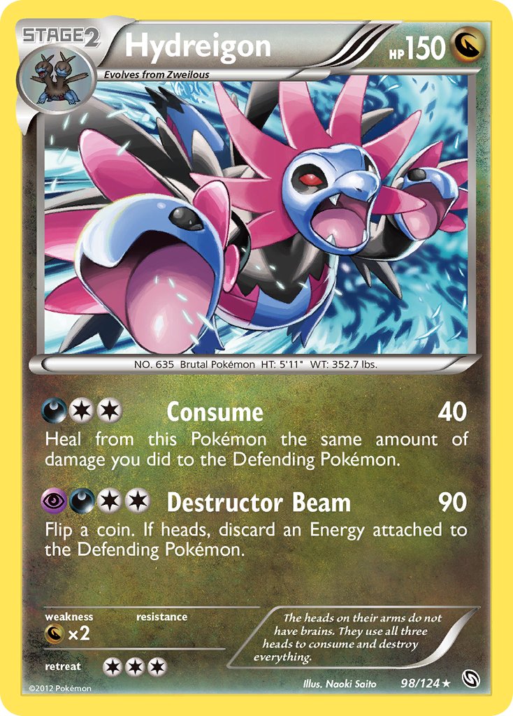 Hydreigon (98/124) (Cracked Ice Holo) (Theme Deck Exclusive) [Black & White: Dragons Exalted] | Tables and Towers