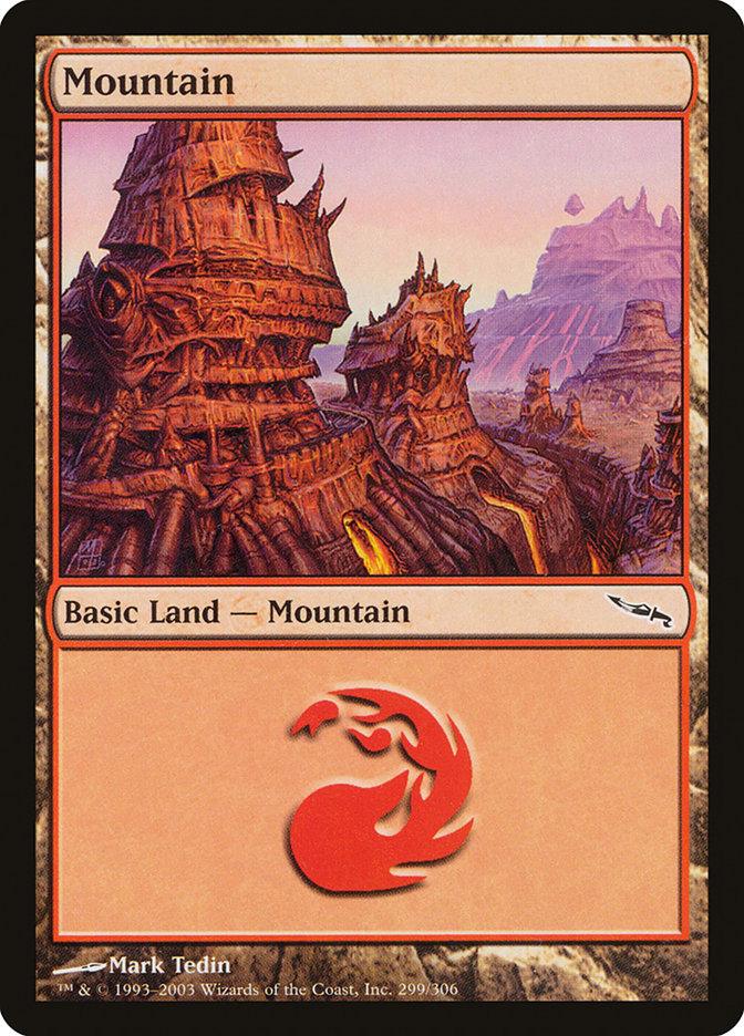 Mountain (299) [Mirrodin] | Tables and Towers