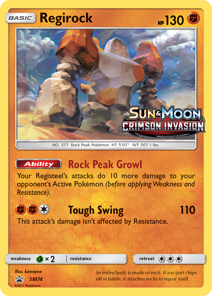 Regirock (SM74) [Sun & Moon: Black Star Promos] | Tables and Towers