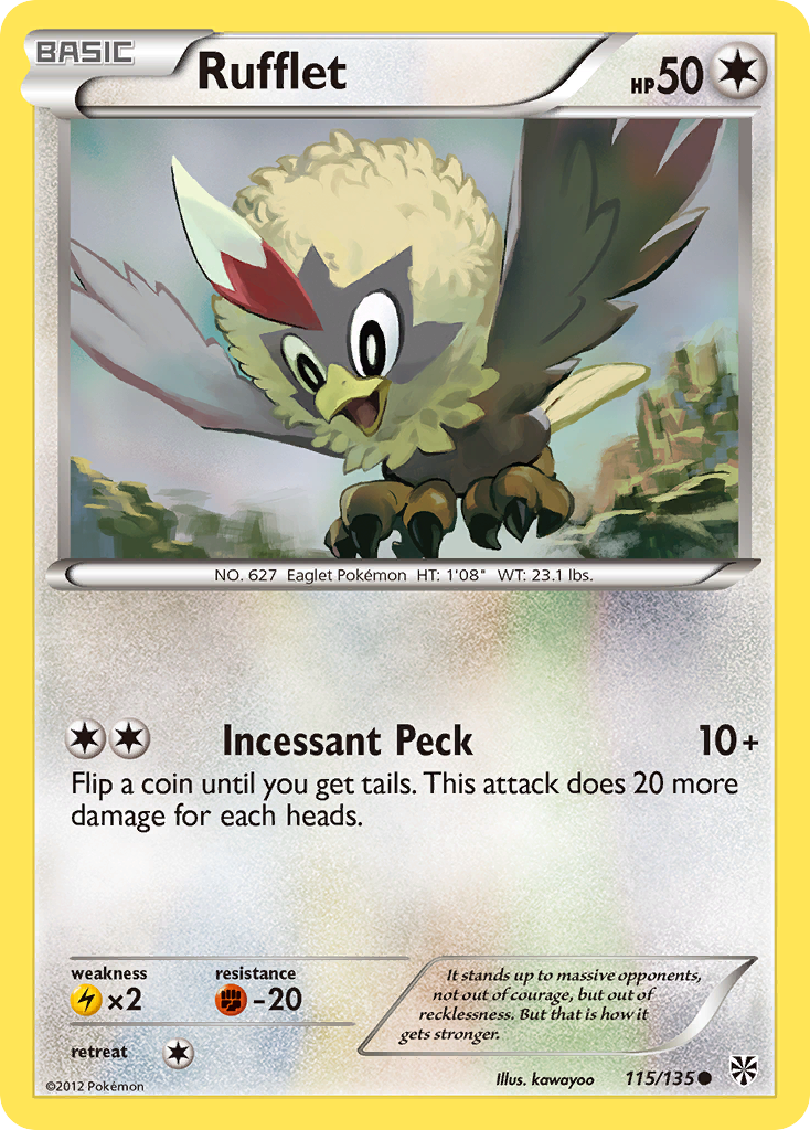 Rufflet (115/135) [Black & White: Plasma Storm] | Tables and Towers