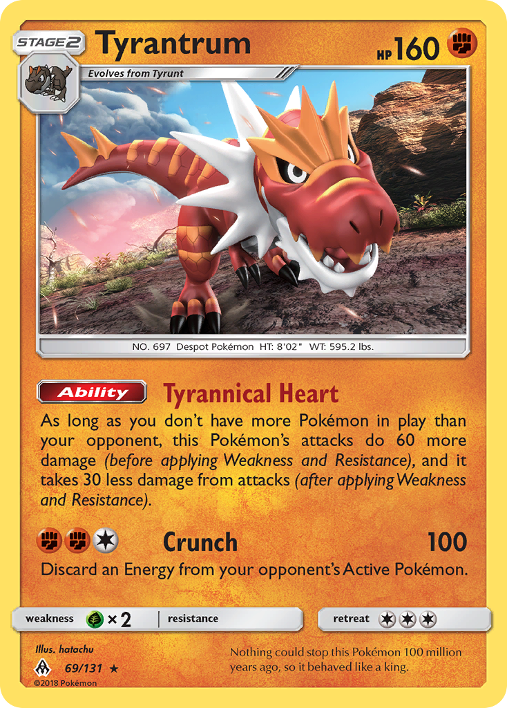 Tyrantrum (69/131) [Sun & Moon: Forbidden Light] | Tables and Towers