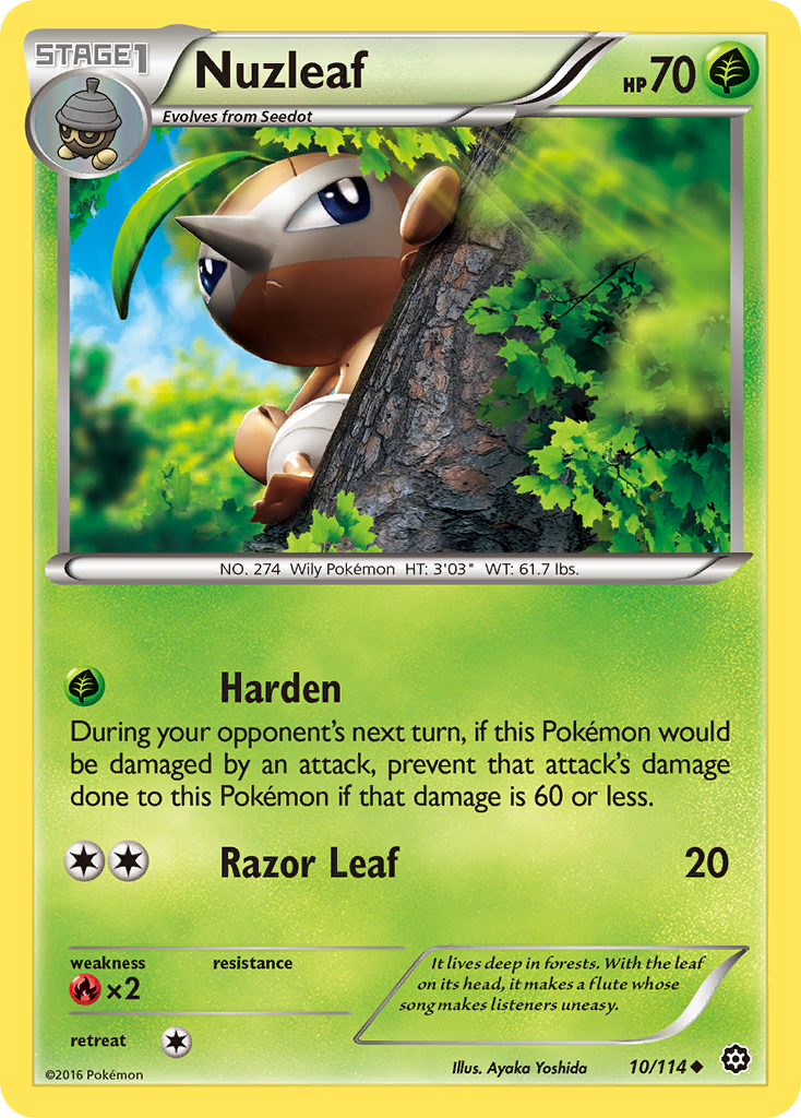 Nuzleaf (10/114) [XY: Steam Siege] | Tables and Towers