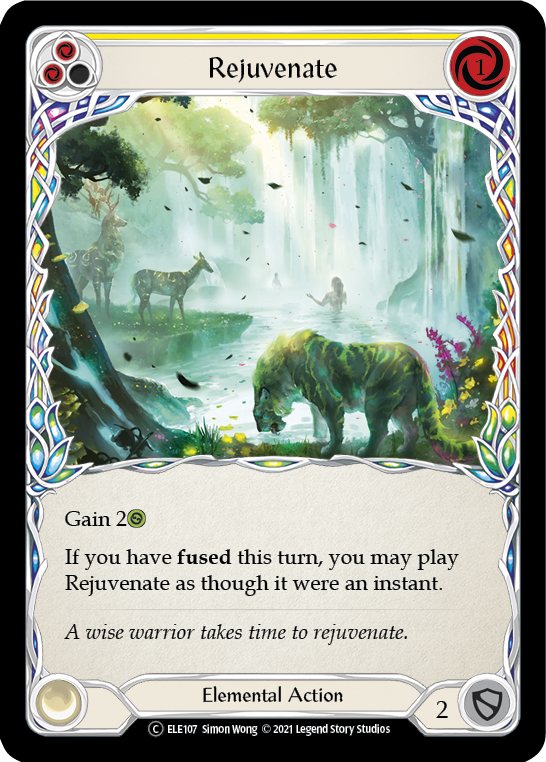 Rejuvenate (Yellow) [U-ELE107] (Tales of Aria Unlimited)  Unlimited Rainbow Foil | Tables and Towers