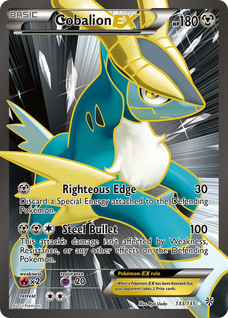 Cobalion EX (133/135) [Black & White: Plasma Storm] | Tables and Towers