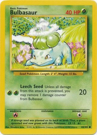 Bulbasaur (44/102) [Base Set Unlimited] | Tables and Towers