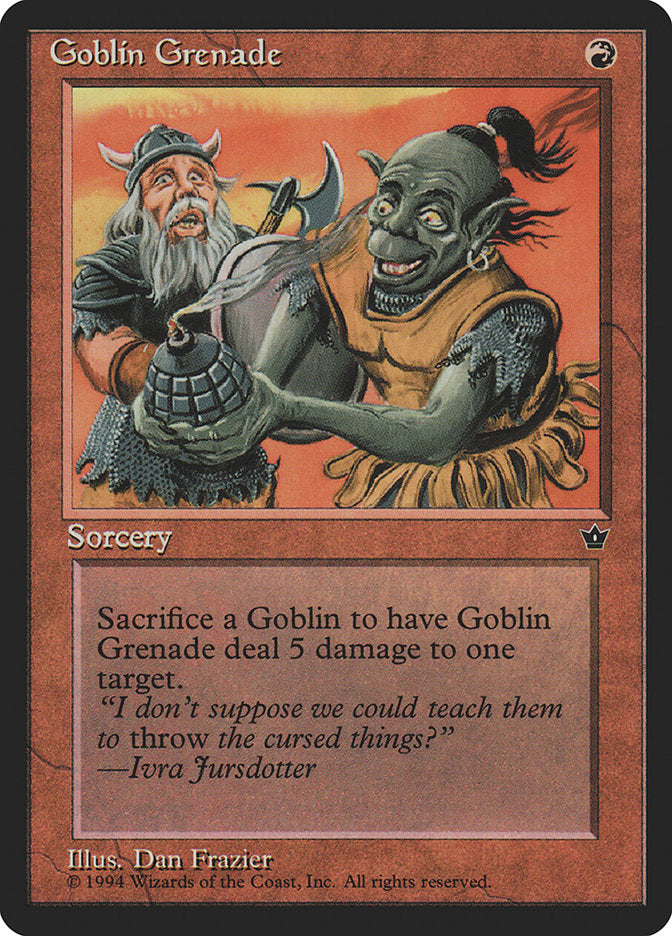 Goblin Grenade (Dan Frazier) [Fallen Empires] | Tables and Towers