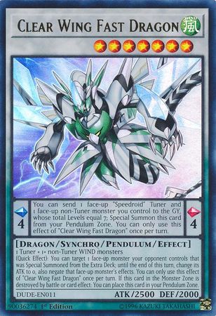 Clear Wing Fast Dragon [DUDE-EN011] Ultra Rare | Tables and Towers