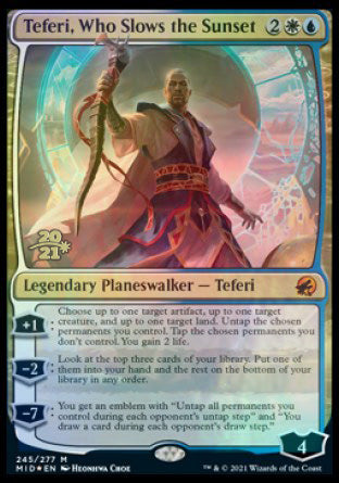 Teferi, Who Slows the Sunset [Innistrad: Midnight Hunt Prerelease Promos] | Tables and Towers