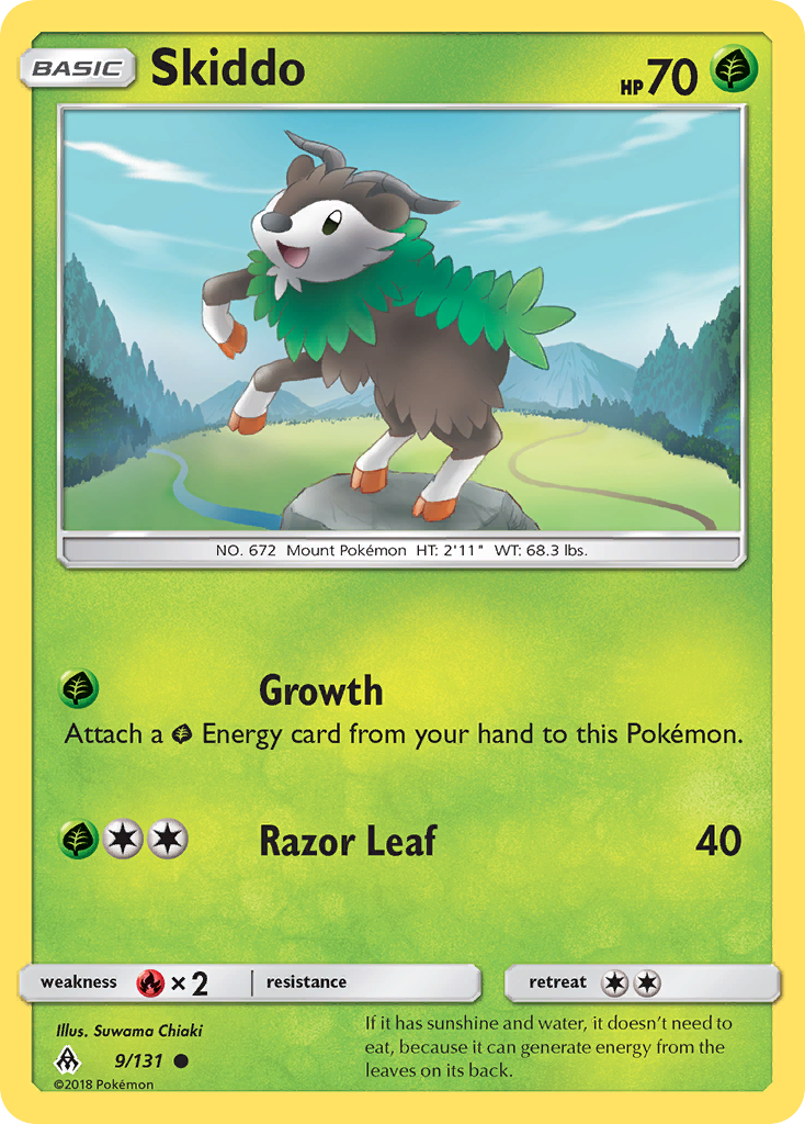 Skiddo (9/131) [Sun & Moon: Forbidden Light] | Tables and Towers