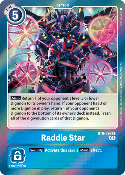 Raddle Star [BT6-098] [Double Diamond] | Tables and Towers