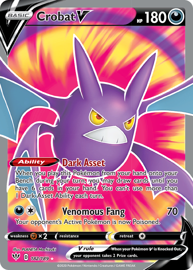 Crobat V (182/189) [Sword & Shield: Darkness Ablaze] | Tables and Towers