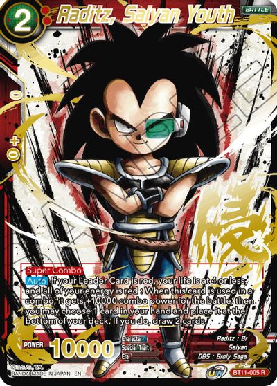 Raditz, Saiyan Youth (Alternate Art) (BT11-005) [Special Anniversary Set 2021] | Tables and Towers