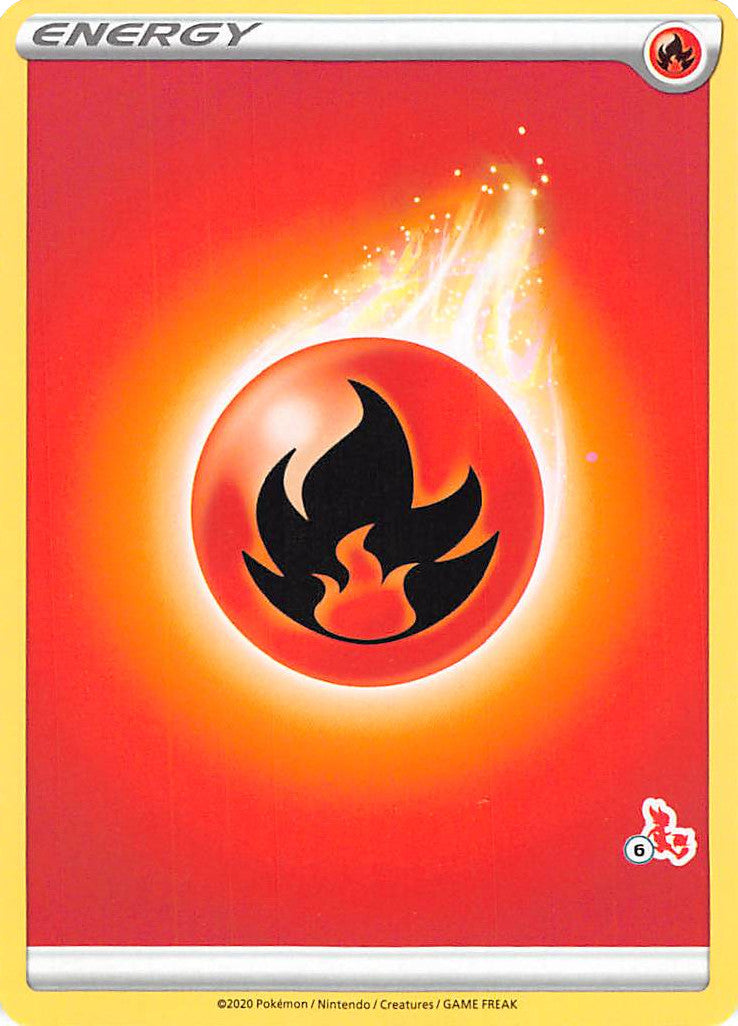 Fire Energy (Cinderace Stamp #6) [Battle Academy 2022] | Tables and Towers