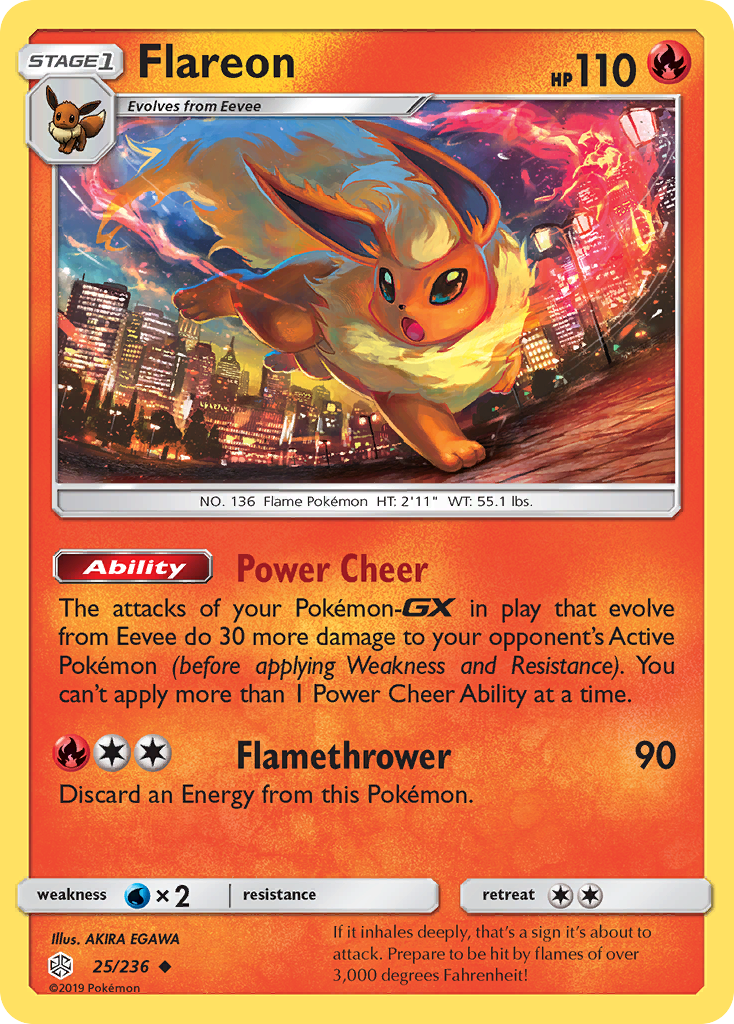 Flareon (25/236) [Sun & Moon: Cosmic Eclipse] | Tables and Towers