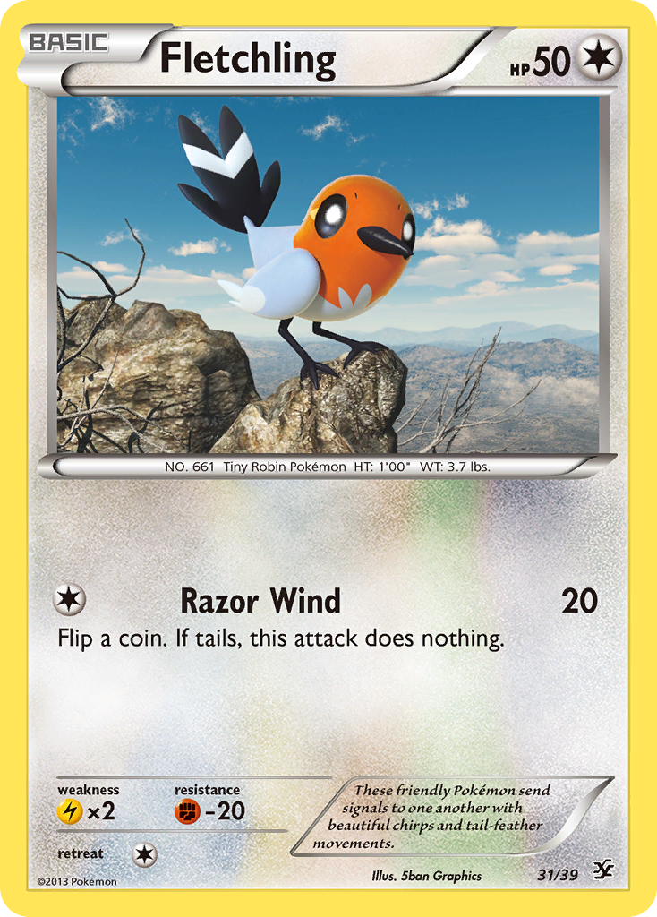 Fletchling (31/39) [XY: Kalos Starter Set] | Tables and Towers