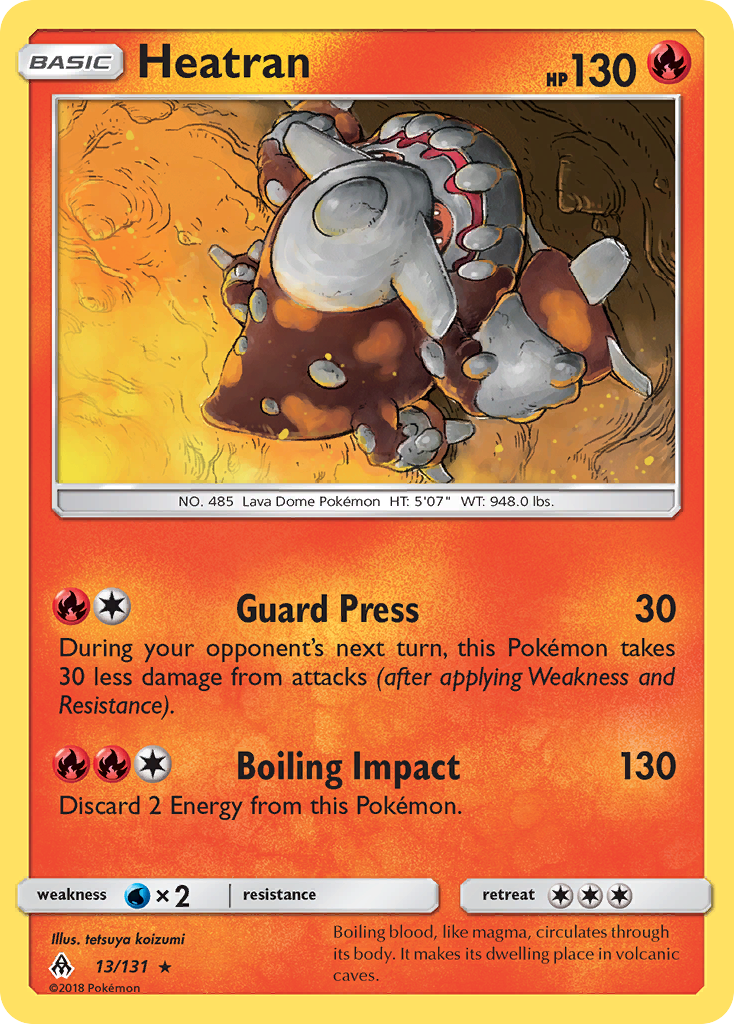 Heatran (13/131) [Sun & Moon: Forbidden Light] | Tables and Towers