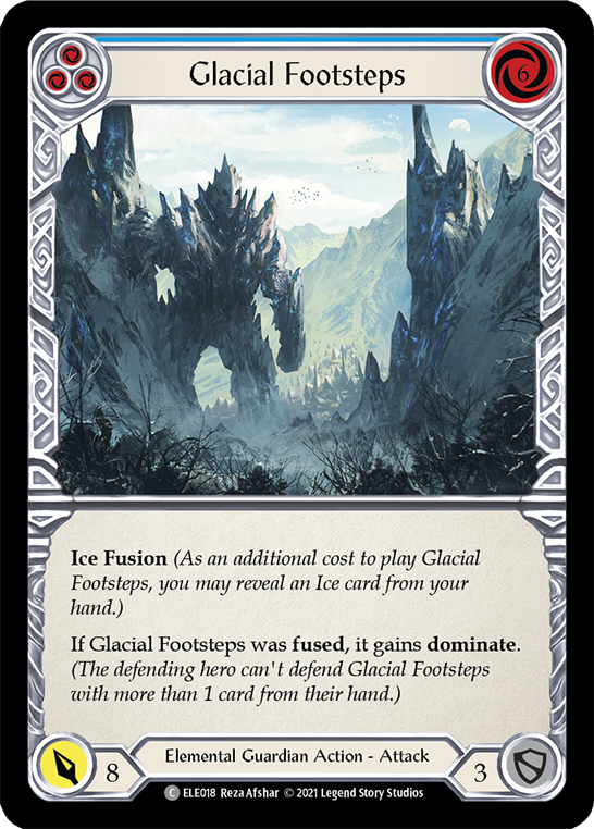 Glacial Footsteps (Blue) [ELE018] (Tales of Aria)  1st Edition Rainbow Foil | Tables and Towers