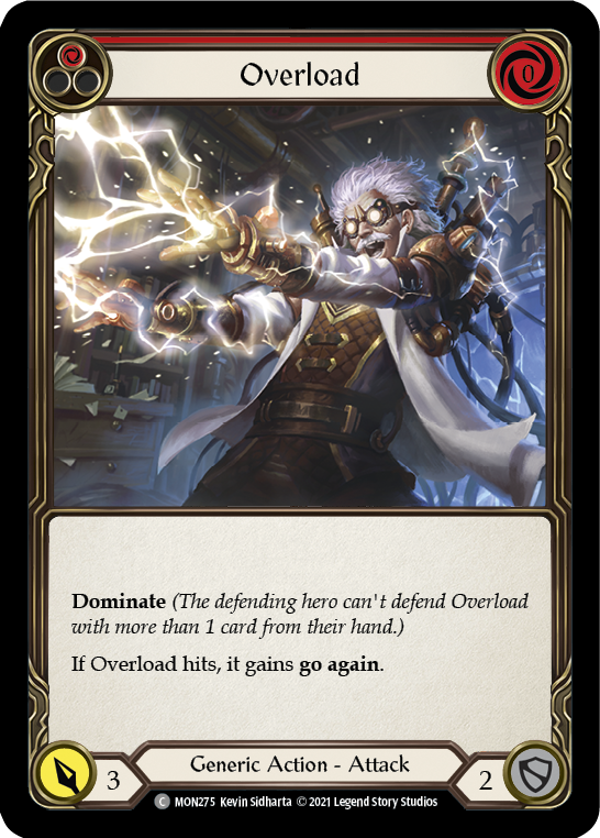 Overload (Red) [MON275-RF] (Monarch)  1st Edition Rainbow Foil | Tables and Towers