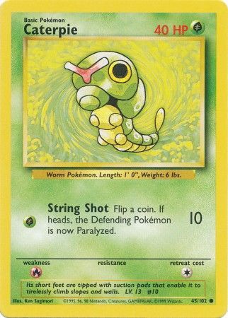 Caterpie (45/102) [Base Set Unlimited] | Tables and Towers