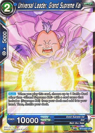 Universal Leader, Grand Supreme Kai (BT3-037) [Cross Worlds] | Tables and Towers