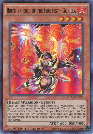 Brotherhood of the Fire Fist - Gorilla [CT11-EN003] Super Rare | Tables and Towers