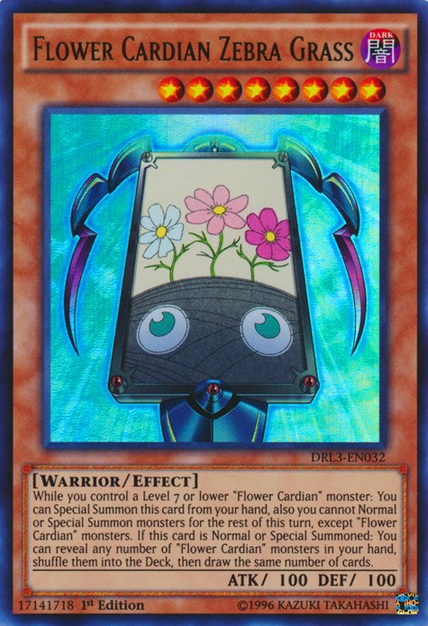 Flower Cardian Zebra Grass [DRL3-EN032] Ultra Rare | Tables and Towers