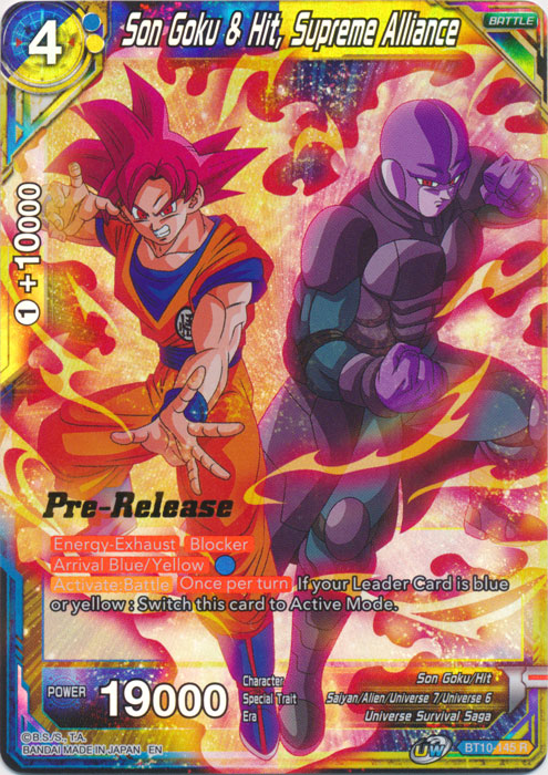 Son Goku & Hit, Supreme Alliance (BT10-145) [Rise of the Unison Warrior Prerelease Promos] | Tables and Towers