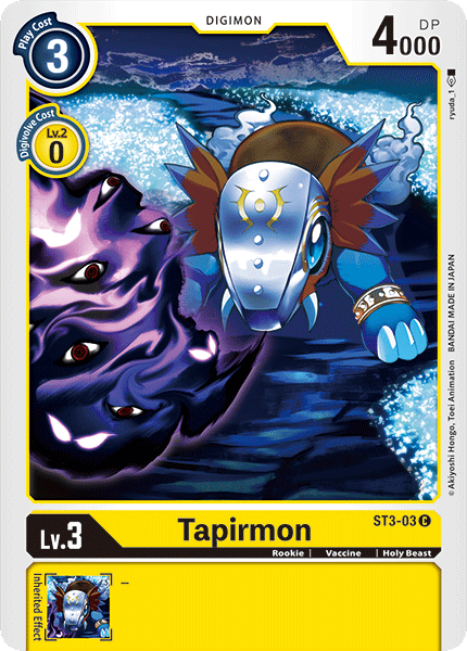 Tapirmon [ST3-03] [Starter Deck: Heaven's Yellow] | Tables and Towers