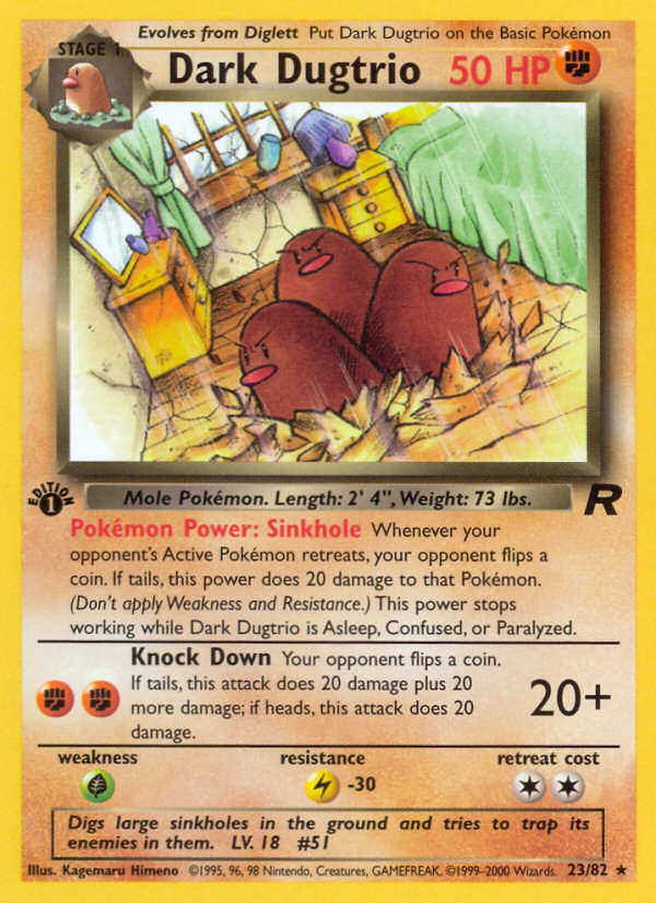 Dark Dugtrio (23/82) [Team Rocket 1st Edition] | Tables and Towers