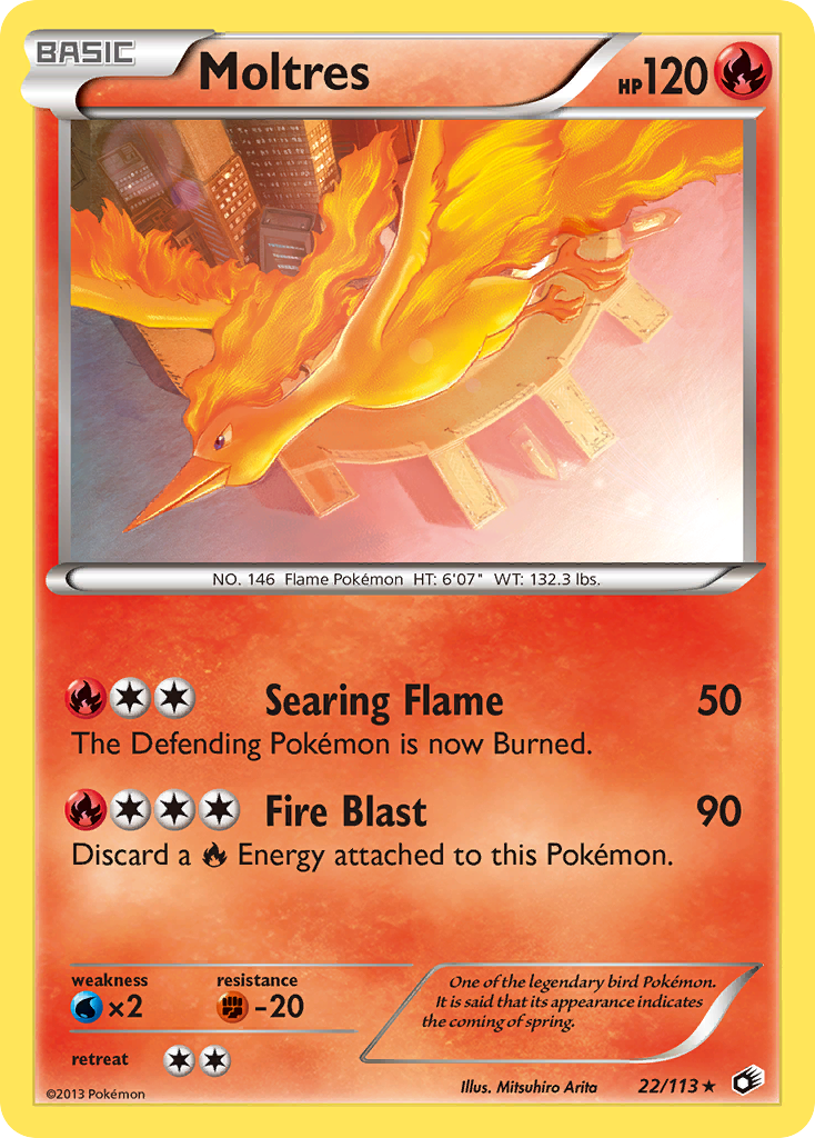 Moltres (22/113) [Black & White: Legendary Treasures] | Tables and Towers