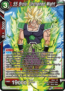 SS Broly, Unchained Might (Uncommon) (BT13-025) [Supreme Rivalry] | Tables and Towers