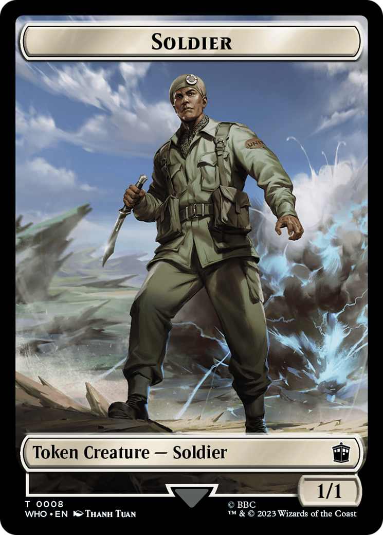 Soldier // Beast Double-Sided Token [Doctor Who Tokens] | Tables and Towers