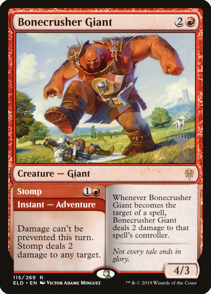 Bonecrusher Giant // Stomp (Promo Pack) [Throne of Eldraine Promos] | Tables and Towers