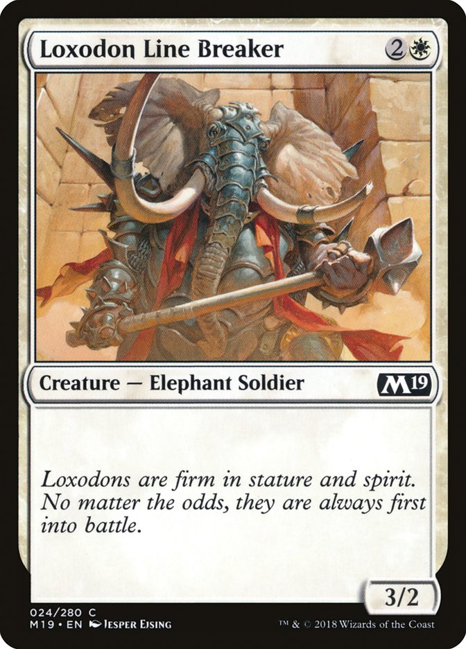 Loxodon Line Breaker [Core Set 2019] | Tables and Towers