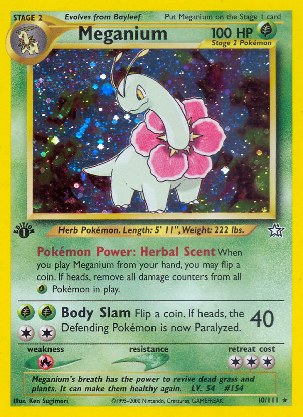 Meganium (10/111) [Neo Genesis 1st Edition] | Tables and Towers