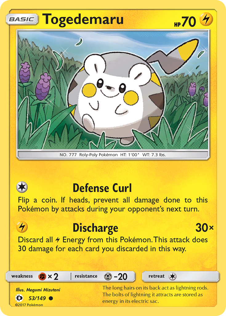 Togedemaru (53/149) [Sun & Moon: Base Set] | Tables and Towers