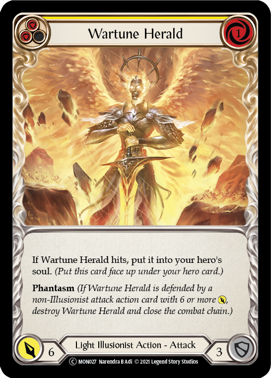 Wartune Herald (Yellow) [U-MON027-RF] (Monarch Unlimited)  Unlimited Rainbow Foil | Tables and Towers