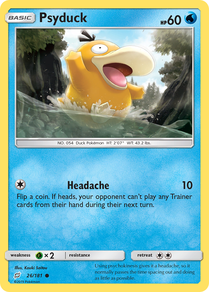 Psyduck (26/181) [Sun & Moon: Team Up] | Tables and Towers