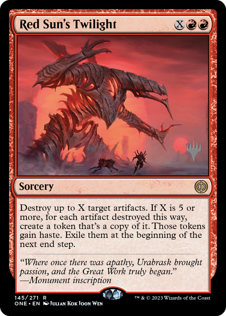 Red Sun's Twilight (Promo Pack) [Phyrexia: All Will Be One Promos] | Tables and Towers