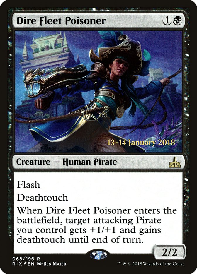 Dire Fleet Poisoner [Rivals of Ixalan Prerelease Promos] | Tables and Towers