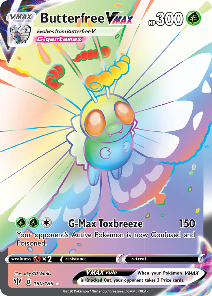 Butterfree VMAX (190/189) [Sword & Shield: Darkness Ablaze] | Tables and Towers