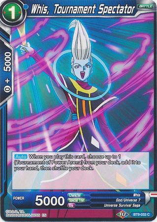 Whis, Tournament Spectator (BT9-033) [Universal Onslaught] | Tables and Towers