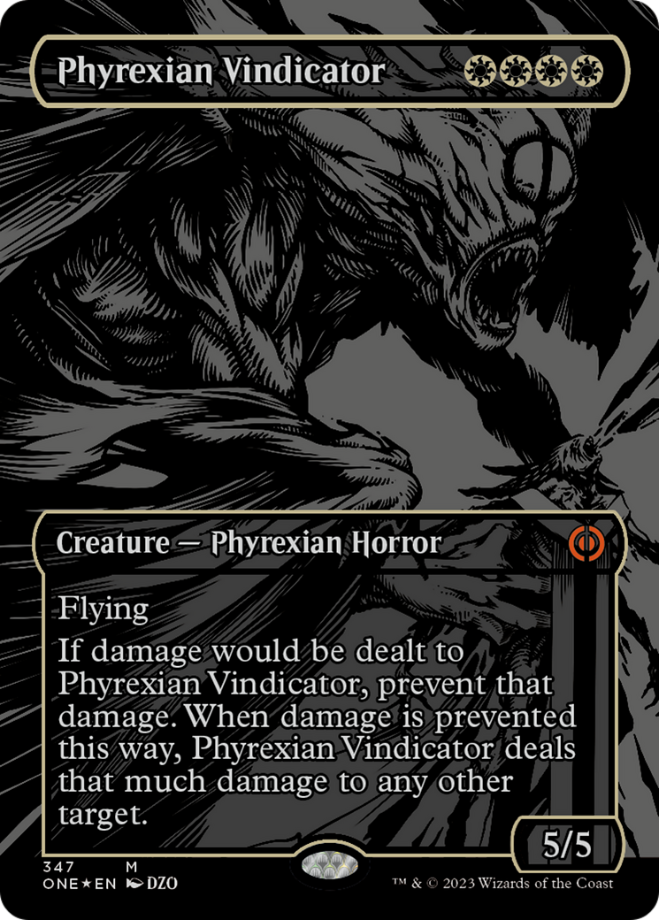 Phyrexian Vindicator (Oil Slick Raised Foil) [Phyrexia: All Will Be One] | Tables and Towers