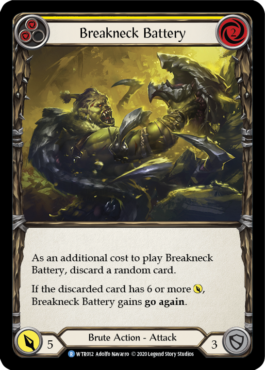 Breakneck Battery (Yellow) [U-WTR012] (Welcome to Rathe Unlimited)  Unlimited Rainbow Foil | Tables and Towers