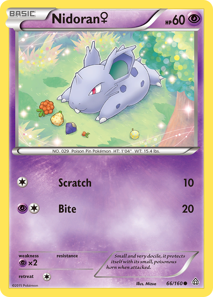 Nidoran (66/160) (Female) [XY: Primal Clash] | Tables and Towers